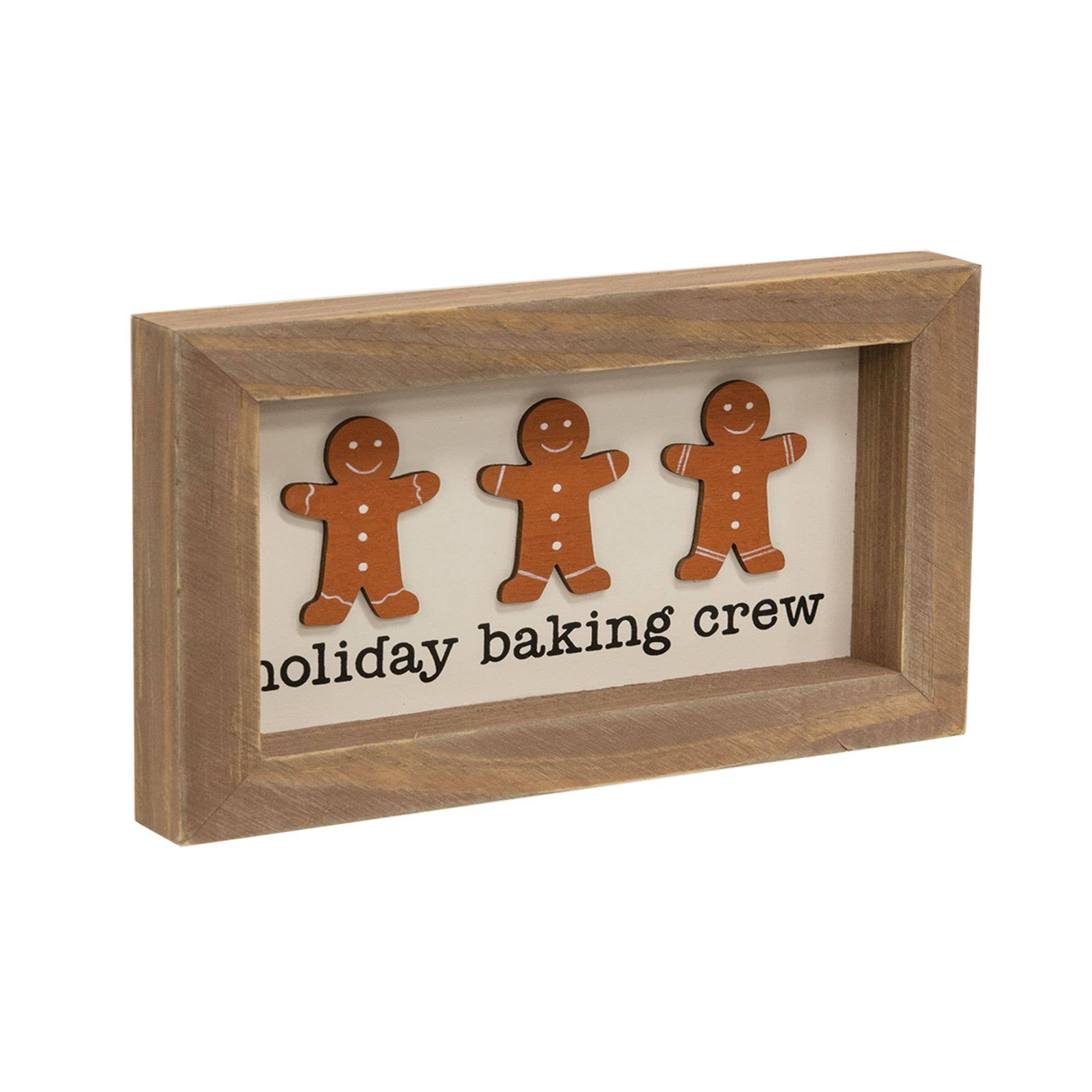 Holiday Baking Crew Gingerbread Men ingelijst bord