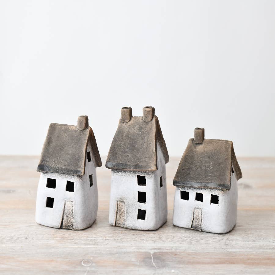 3A LED Gespikkelde Witte Huis Deco, 14,5 cm